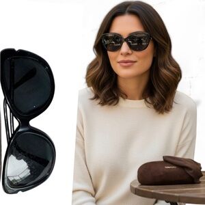 Tom Ford Linda Sunglasses Black Butterfly Frame